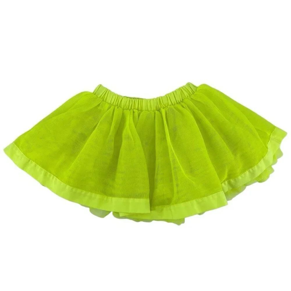 Cat & Jack Baby Girl’s Neon Yellow Elastic Pull-On Tulle Tutu Skirt 12M